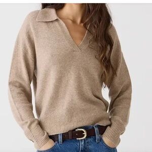 Women’s J. Crew Merino Wool Blend Collared Sweater XL